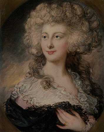 “安妮·伊丽莎白·霍姆利（1769–1788），《后来的穆尔格雷夫夫人》，作者：盖恩斯伯勒·杜邦