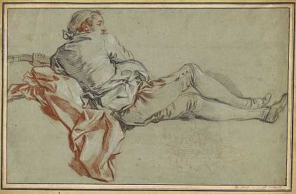 François Boucher的《男性躺卧图》