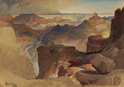 弗雷德里克·埃德温·丘奇（Frederic Edwin Church）从科罗拉多州大峡谷鲍威尔高原观看