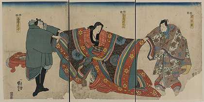 “Taira no munemori Mikazuki Osen Ebizako no Jòby Utagawa Kuniyoshi