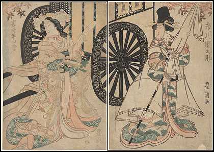 Utagawa Toyohiro的《女人与男人》