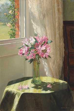 杰西卡·海拉尔的《窗外的杜鹃花》