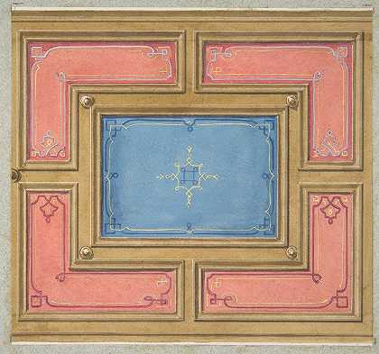 Jules Edmond Charles Lachaise的镶板天花板设计
