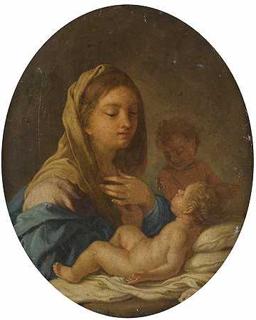 弗朗西斯科·德·穆拉（Francesco de Mura）的《圣母与孩子与婴儿圣约翰施洗者》