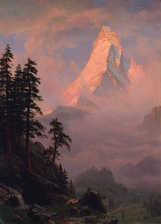 阿尔伯特·比尔斯塔特的《马特洪峰上的日出》