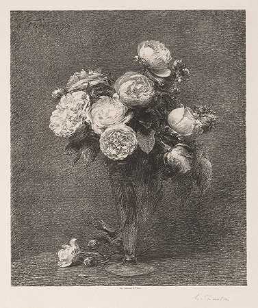 亨利·范丁·拉图尔的《玫瑰花束》