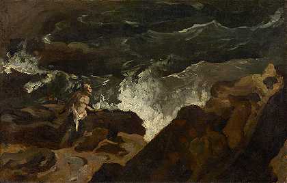 Théodore Géricault的《海滩上的船只失事（暴风雨）》