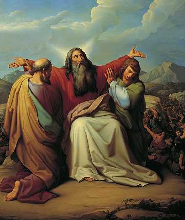 利奥波德·库珀维瑟的《摩西祈祷胜利》