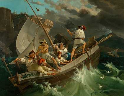 格奥尔格·珀尔伯格《暴风雨前的渔民》