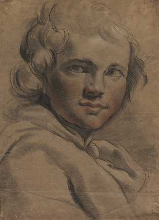 Gaetano Gandolfi的《年轻人的头像》