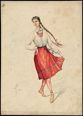 “W.Fasienski的意大利歌剧服装设计板10”