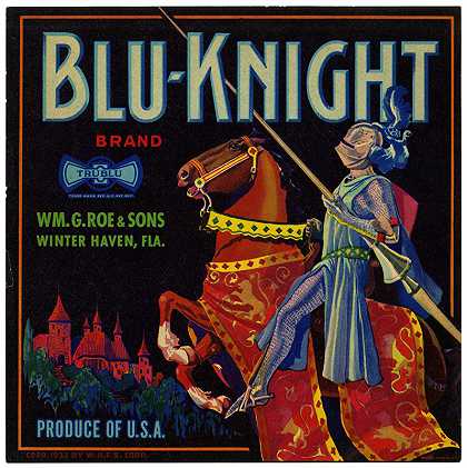 “Blu Knight品牌生产标签”