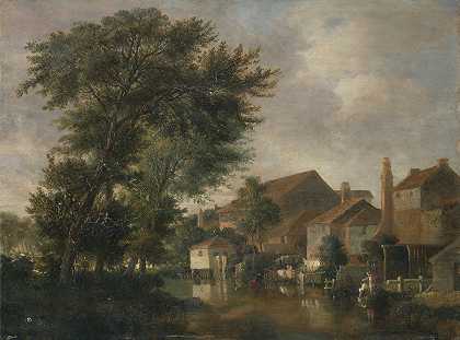 约翰·克罗姆的《温苏姆河》（The River Wensum，Norwich）