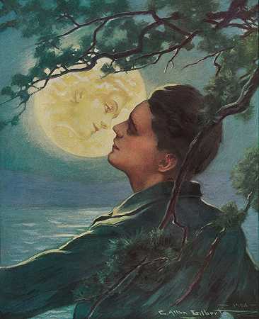 查尔斯·阿伦·吉尔伯特的《月亮上的女孩》