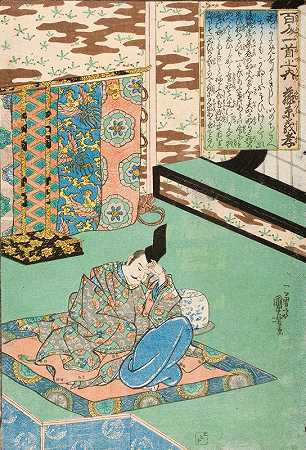 Utagawa Kuniyoshi的《藤原义孝》