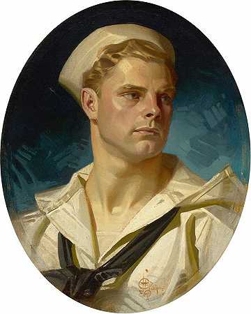 《查尔斯·比奇-第一次世界大战美国水手》J.C.Leyendecker著