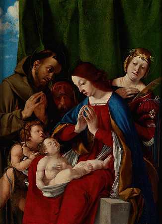 洛伦佐·洛托（Lorenzo Lotto）的《圣母与圣子与圣徒》（Madonna and Child with Saints John the Baptist，Francis of Assisi，Joseph and Catherine of Alexandria）