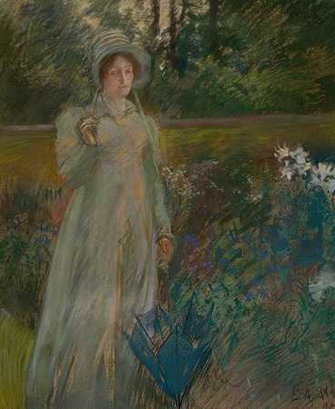 埃德温·奥斯汀·艾比的《花园里的女人》