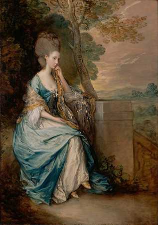托马斯·盖恩斯伯勒《切斯特菲尔德伯爵夫人安妮的肖像》