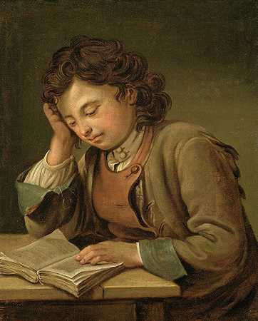 《一个男孩在读书》（Per Krafft the Elder著）