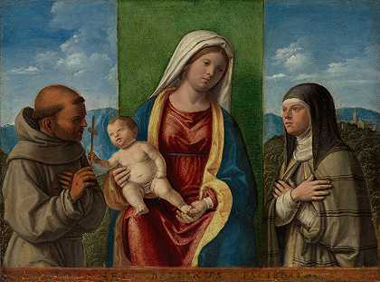 乔瓦尼·巴蒂斯塔·西玛·达·科内格里亚诺的《圣母与圣徒弗朗西斯和克莱尔的孩子》
