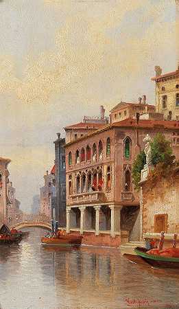 卡尔·考夫曼的《威尼斯运河场景》