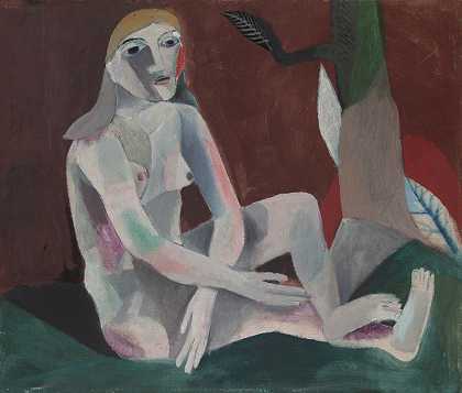 海因里希·坎彭登克的《坐着的裸体》