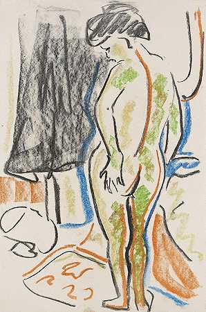 恩斯特·路德维希·凯尔希纳的《裸体站立女性》