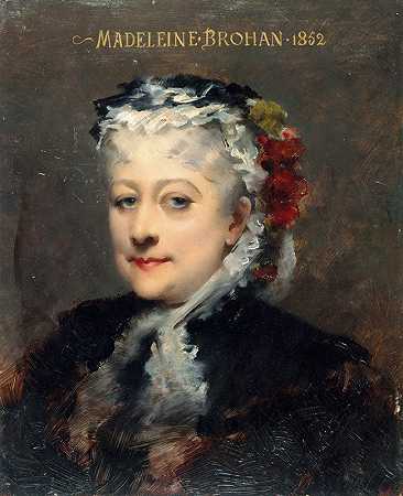 “马德琳·布罗汉特肖像（1833-1900），路易丝·阿巴玛的法国喜剧社社员