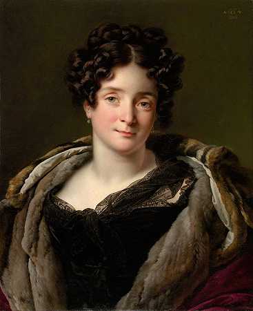 “雅克·路易斯·艾蒂安·雷泽特夫人（Colette Désirée Thérèse Godefroy，1782-1850），安妮·路易斯·吉罗特·特里奥森