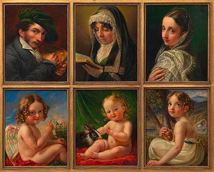 卡尔·约瑟夫·阿洛伊斯·阿格里科拉的自画像（阿格里科拉家族六幅肖像的画面）