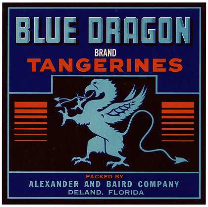 “Blue Dragon”品牌橘子标签