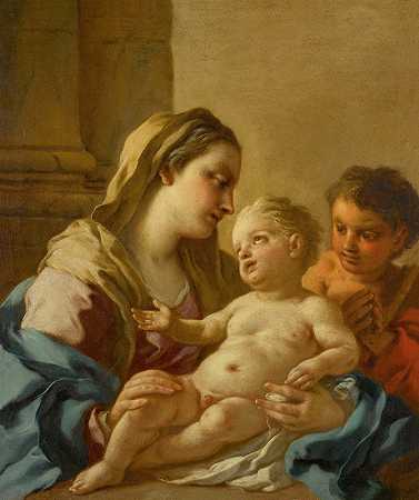 弗朗西斯科·德·穆拉（Francesco de Mura）的《圣母与婴儿圣约翰施洗者》
