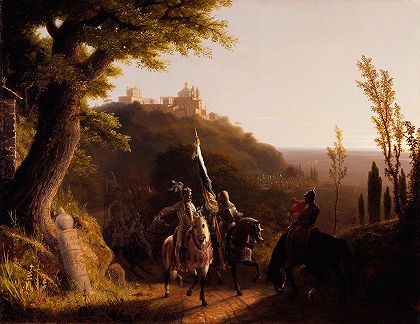 1527年5月3日，罗伯特·沃尔特·韦尔（Robert Walter Weir）《波旁公爵在前往阿苏罗马的行军途中在拉里西亚停留》