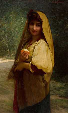 朱尔斯·约瑟夫·勒费夫尔的《一个带橘子的意大利女孩》