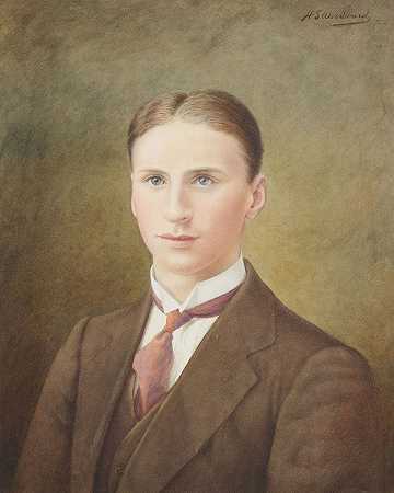 H.S.伍德沃德的《一个年轻人的肖像》