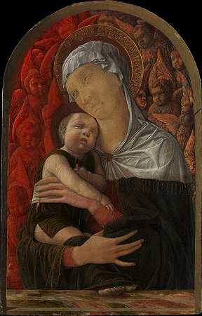 安德烈亚·曼特格纳（Andrea Mantegna）的《麦当娜和孩子与塞拉菲姆和切鲁比姆》（Madonna and Child with Seraphim and Cherubim）