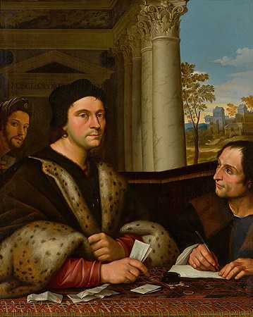 “塞巴斯蒂亚诺·德尔·皮翁博（Sebastiano del Piombo）之后的《费里·卡伦德莱特（Ferry Carondelet，1473–1528）及其秘书的肖像》
