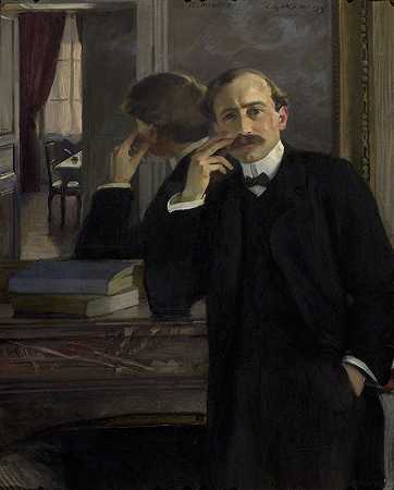 “菲利普·蒙尼尔肖像（1864-1911），查尔斯·吉隆
