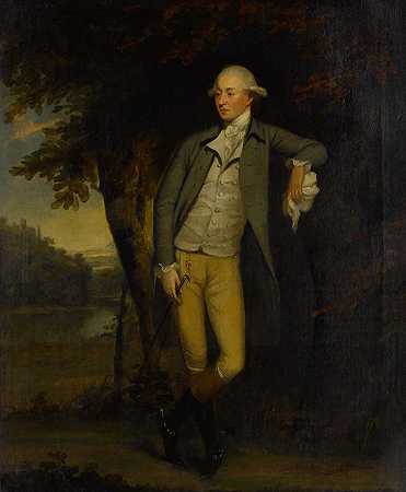 威廉·威廉姆斯的《风景中的绅士肖像》