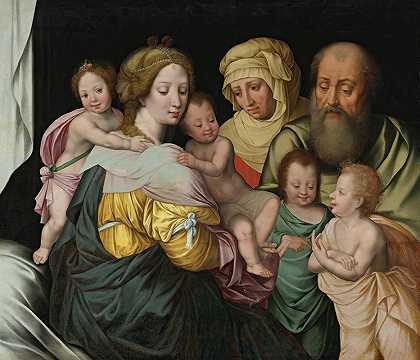 文森特·塞拉尔的《圣母与圣徒伊丽莎白和其他神圣家族成员的孩子》