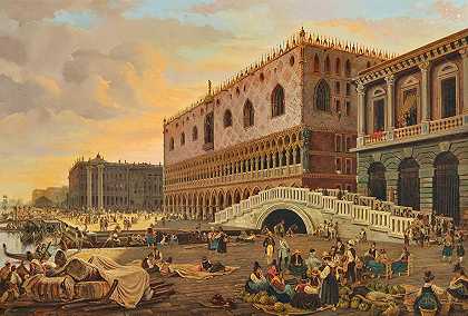 《威尼斯，帕格里亚桥与总督宫》，彼得·范·龙著