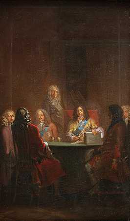 “克里斯蒂安五世提出丹麦法律1683年尼古拉·亚伯拉罕·阿比尔加德