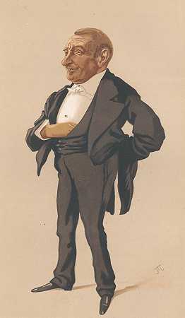《名利场-商人和帝国缔造者》，《退休的金融家》，亨利·路易斯·比肖夫斯海姆先生，1876年3月4日，詹姆斯·蒂索著