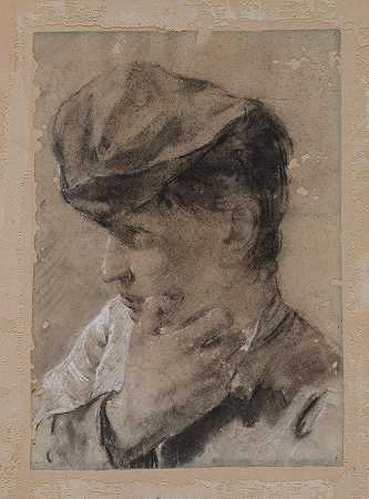 乔瓦尼·巴蒂斯塔·皮亚泽塔的《戴帽子的年轻人的头像》