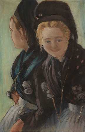 奥托·海因里希·恩格尔（Otto Heinrich Engel）的《两个穿着元首服装的年轻女人》