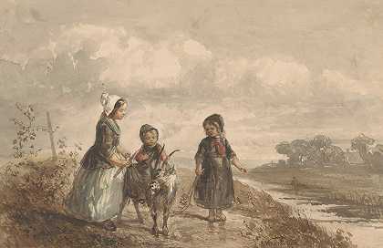 《风景中的三个小孩》（Elchanon Verveer）