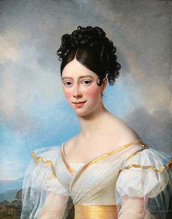 “亚历山大·让·杜布瓦·德拉霍内（Alexandre Jean Dubois Drahonet）的玛丽亚·马利布兰的假定肖像
