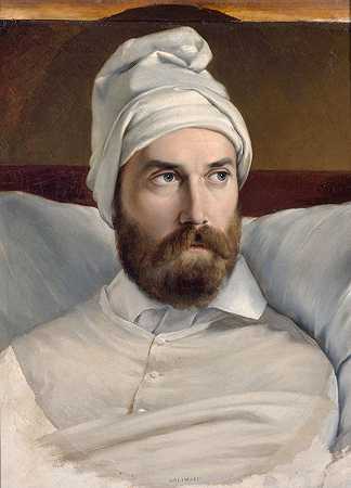 肖像画奥古斯特·黑森（1795-1869），画家历史，学会会员。作者：尼古拉斯·奥古斯特·加利马尔