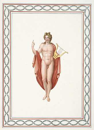 皮埃尔·让·马里埃特著《金竖琴的裸体青年》